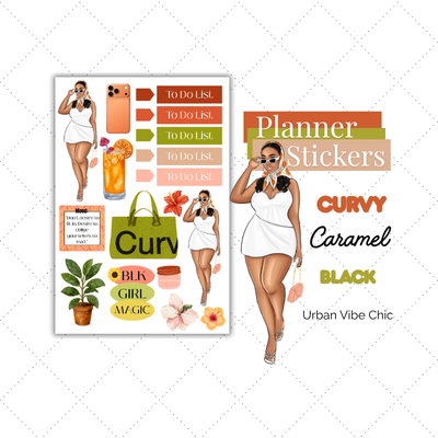 Luxury Lifestyle | Black Girl Stickers | Black Girl Planner Sticker