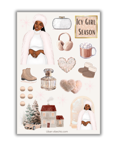 Ready to Ship | Black Girl Planner Stickers | Fast Ship -Clear Glossy