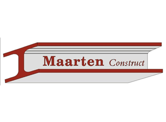Logo met de tekst 'Maarten Construct' op een witte achtergrond.