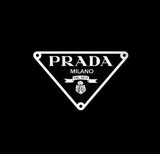 The Prada logo with 'Prada Milano'
