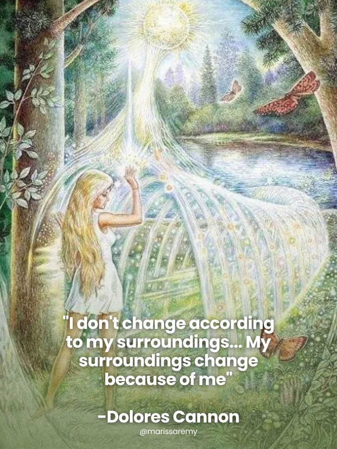 I&rsquo;m a big slut for quotes that open my heart and nourish my mind, body &amp; soul 🌸🧚✨ which one is your fav? Share it on your stories 👀 &amp; make sure you&rsquo;re following me for more whimsy 👉 @marissaremy