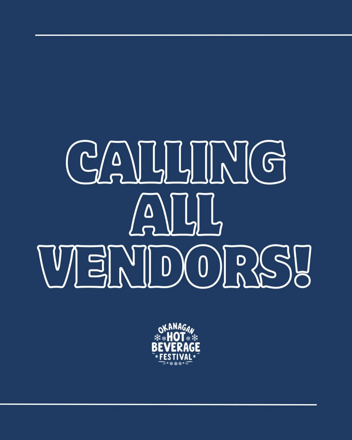📣 CALLING ALL VENDORS!
 Got a signature hot drink the Okanagan needs to try? Or maybe a brand-new cozy creation you&rsquo;ve been waiting to debut? This is your moment. ☕✨

The Okanagan Hot Beverage Festival is officially welcoming caf&eacute;s, bak