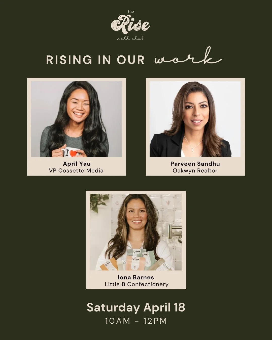 If you&rsquo;ve ever felt like you&rsquo;re in the middle of a career plot twist, this one&rsquo;s for you.

Rising In Our Work is a morning made for honest conversations about navigating career pivots, owning your worth, and redefining what success 