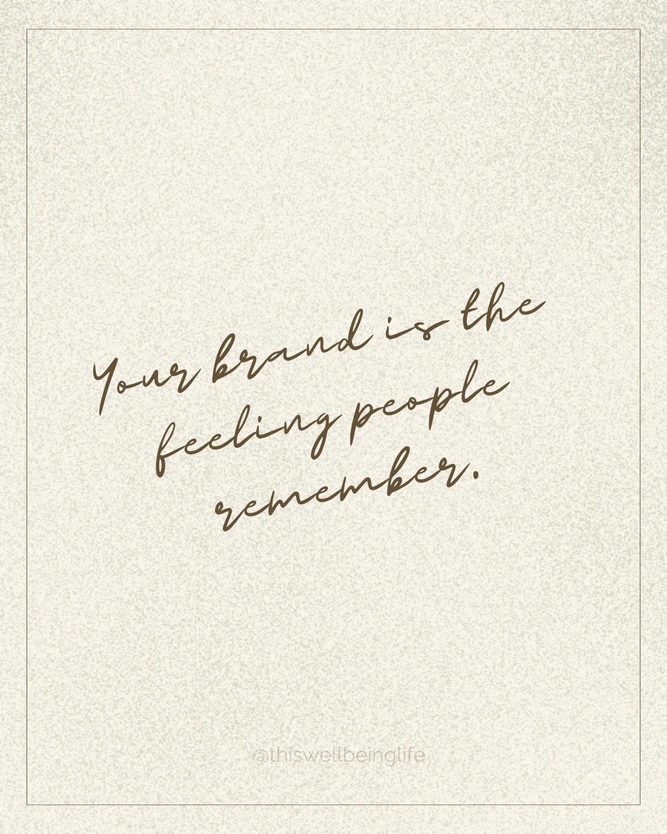 Not the logo. Not the colours. Not even the words you use&hellip; the feeling people walk away with after interacting with you. That&rsquo;s what they come back for and that&rsquo;s what they tell other people about.

If your content, your emails, yo