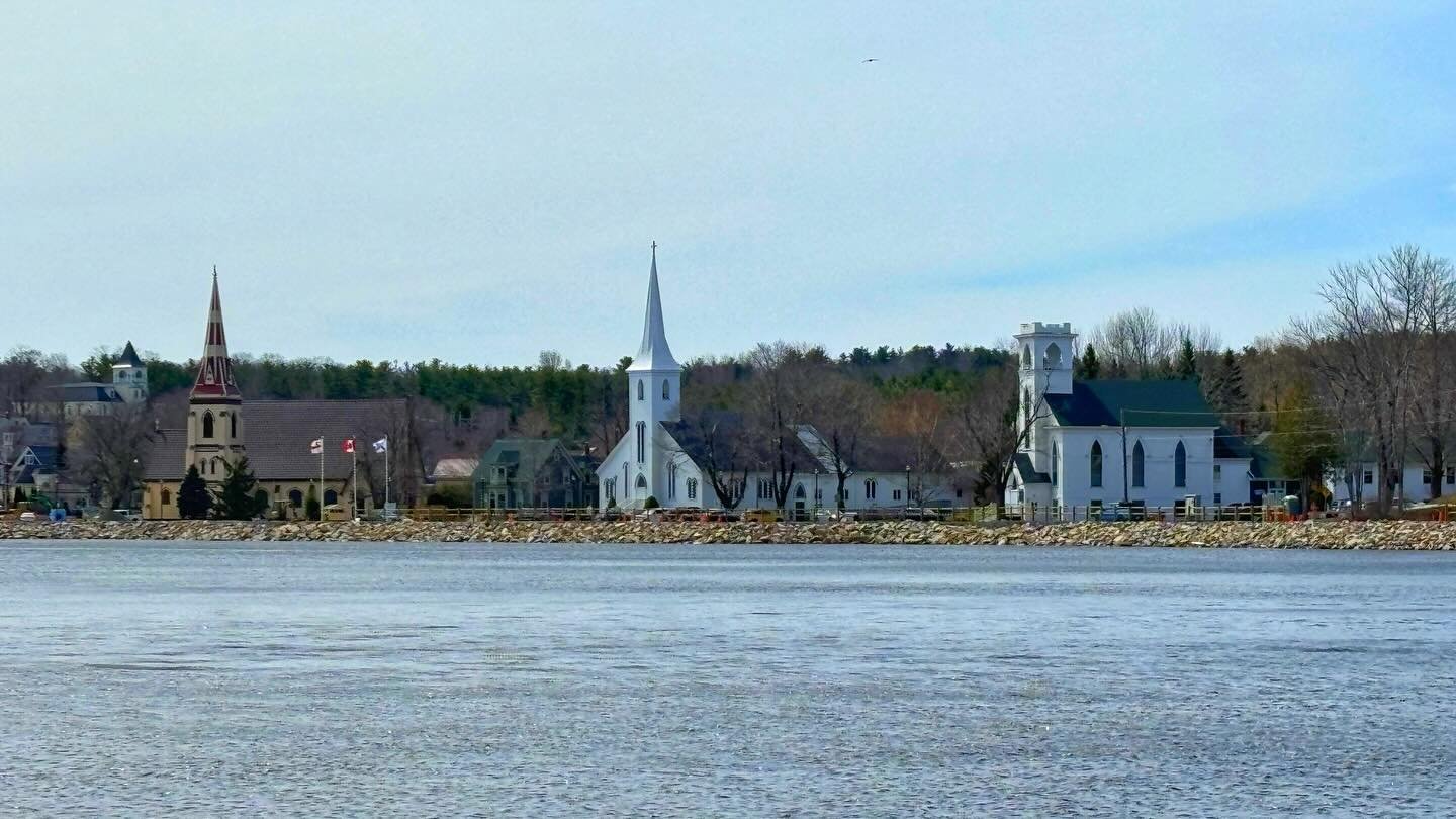 "Aww the classic Mahone Bay three churches postcard..."

Me, a radical ecumenist: "It's not cute that there are three mainline churches in a small town that all worship in the same language at the same time and yet really this is just 