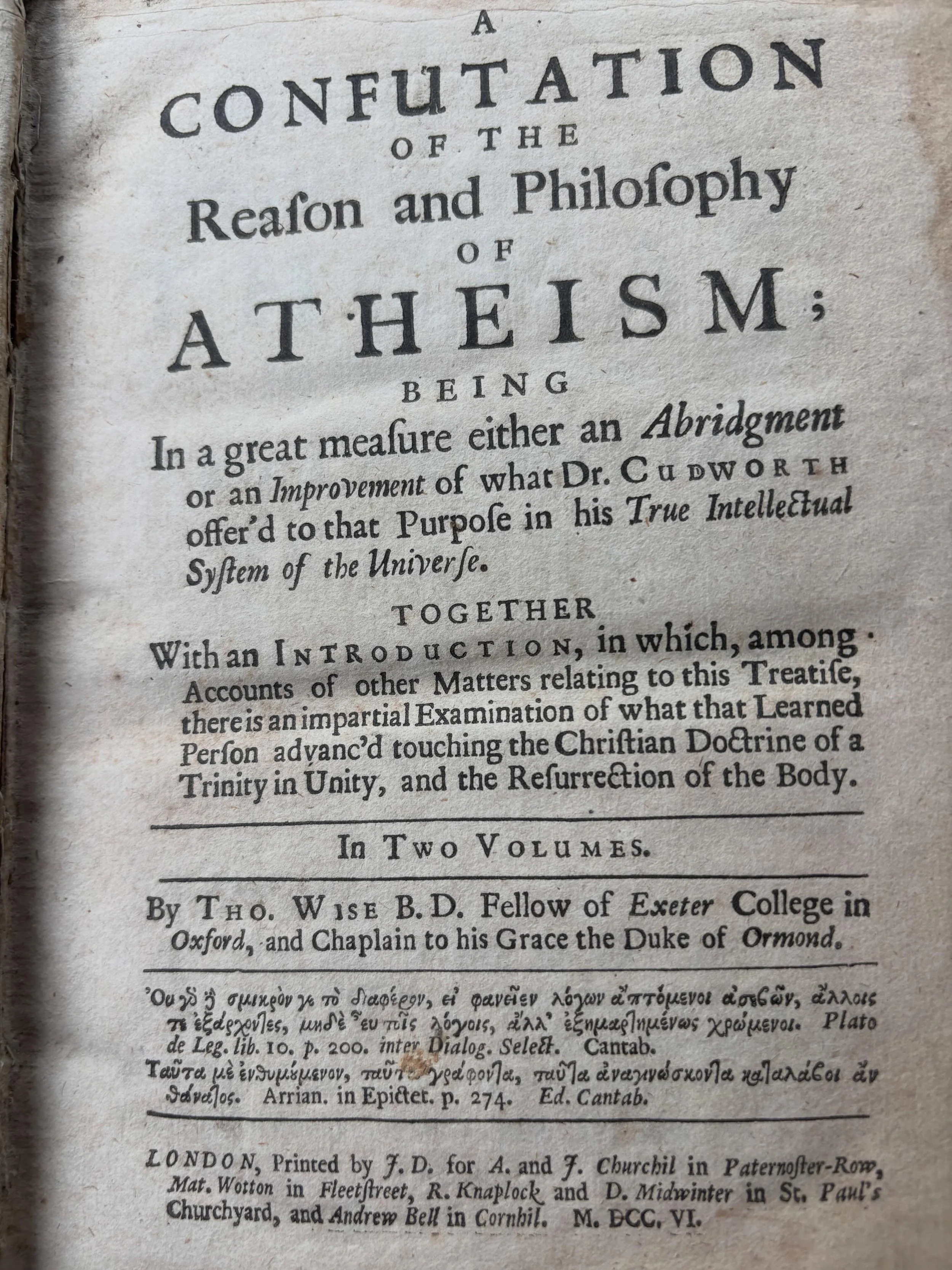 I have a lot of shortcomings as a person, but somehow I have lived my life such that people who are trying to get rid of 1706 reputations of atheism send them to me... actually I have no idea what that says about the nature of God or about my own lif