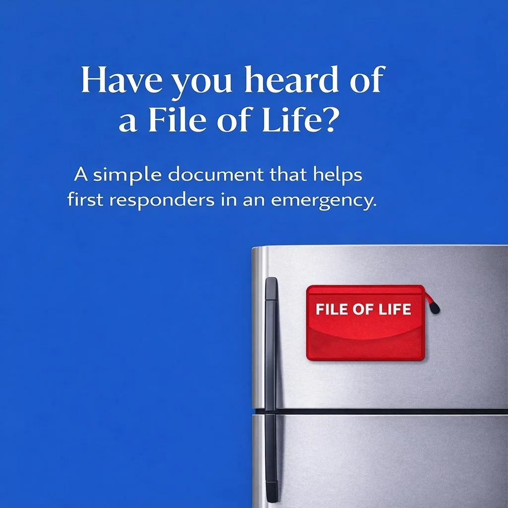 We hadn&rsquo;t heard of a File of Life until this year. It feels like something more people should know about.

It&rsquo;s a simple form that keeps your key medical information in one place so first responders can quickly understand what they need t