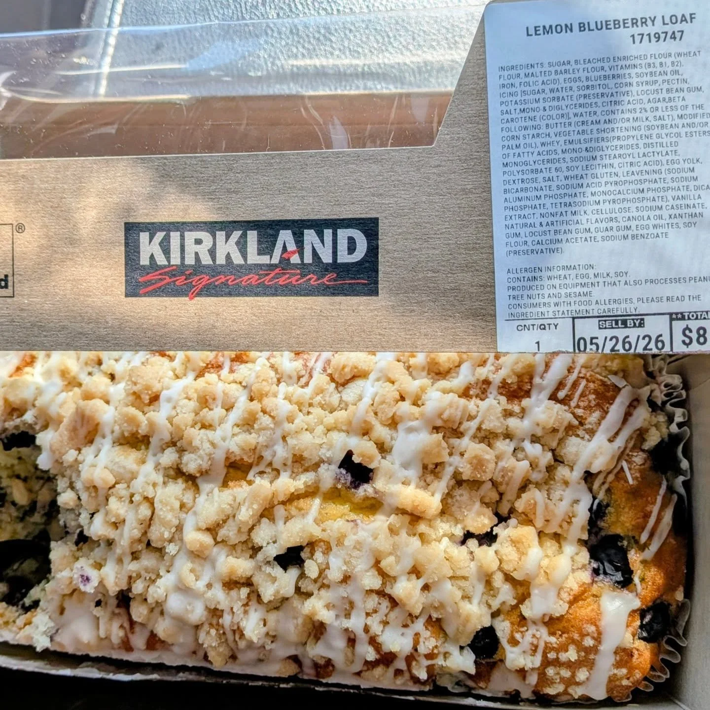 Someone 👀 said we needed to get the Lemon Blueberry Loaf from Costco. 🍋 🫐 Oh yes, we did grab a fork on the way out.