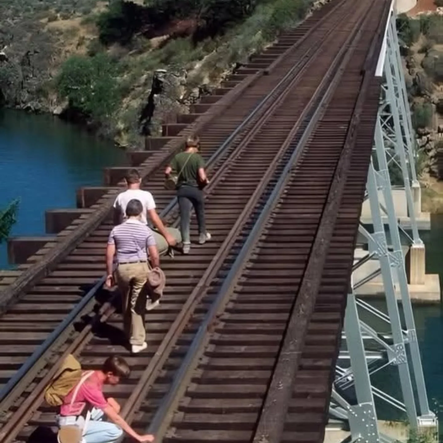 We walked the Stand by Me bridge. No train, thank God. Then, we watched the movie again. 🍿