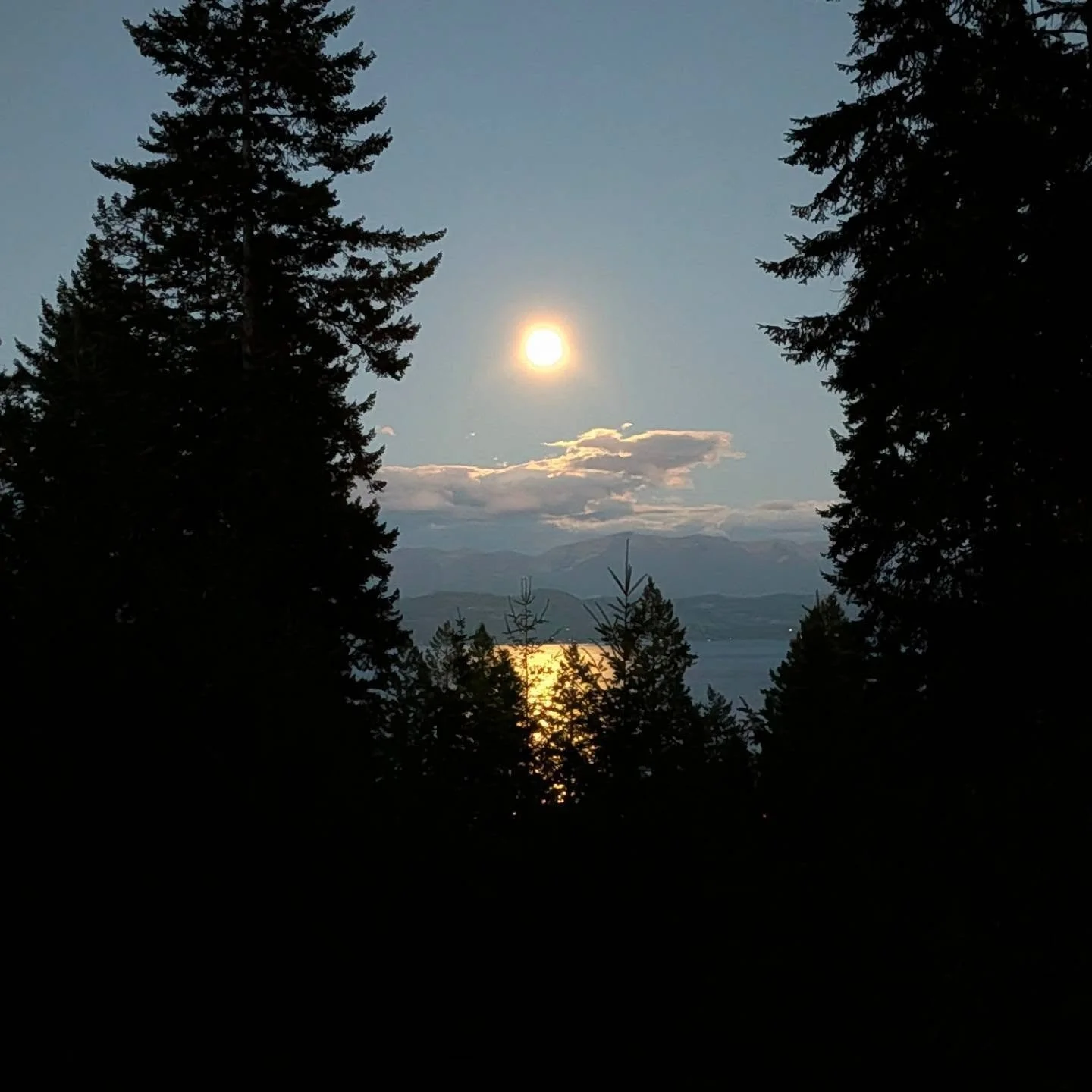 One of these days, I'll remember the settings to take pics of the moon. Not today. We are thankful and happy to be here with family at our Montana home base for a while. 🩵