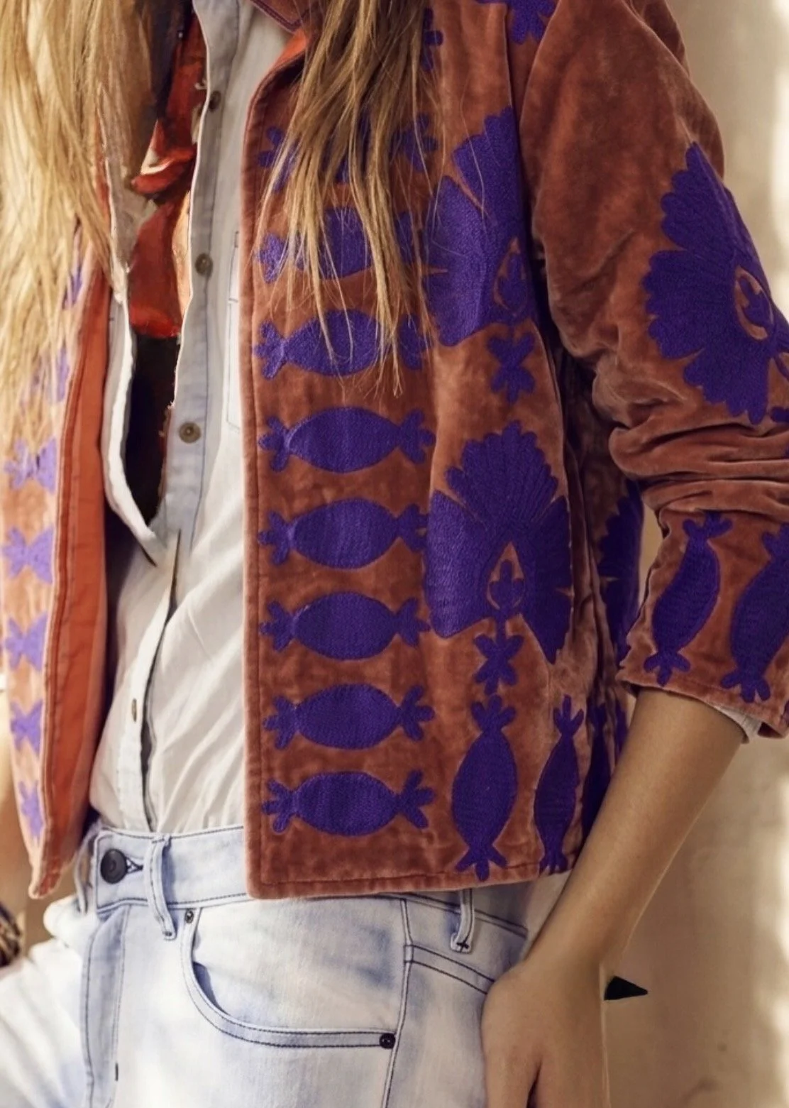 Saco Jaipur Velvet Violeta