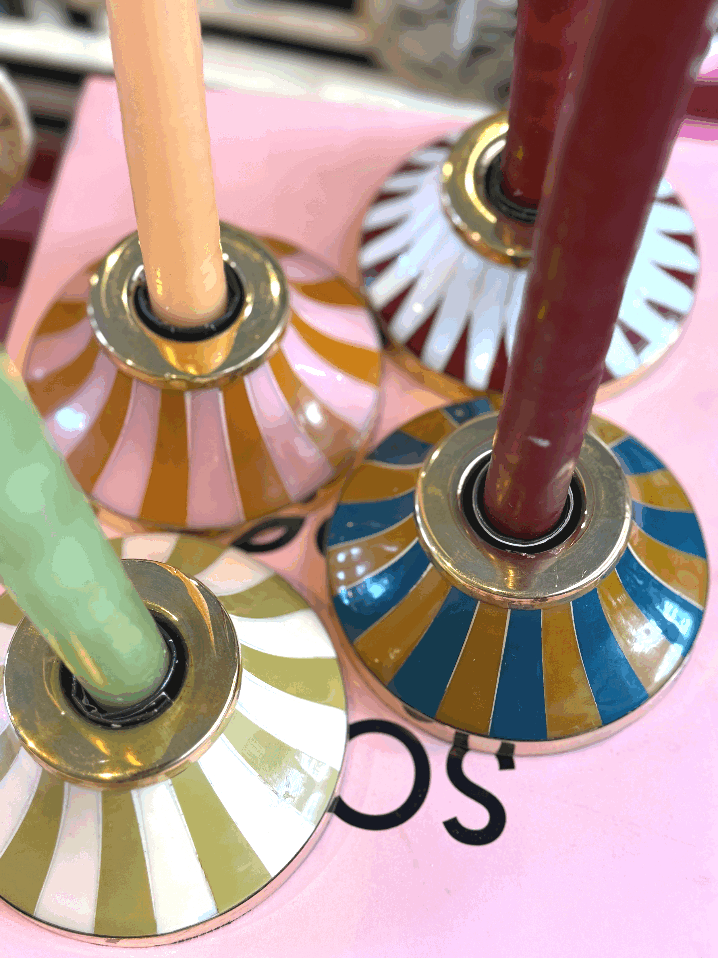 Porta velas Tangier colores