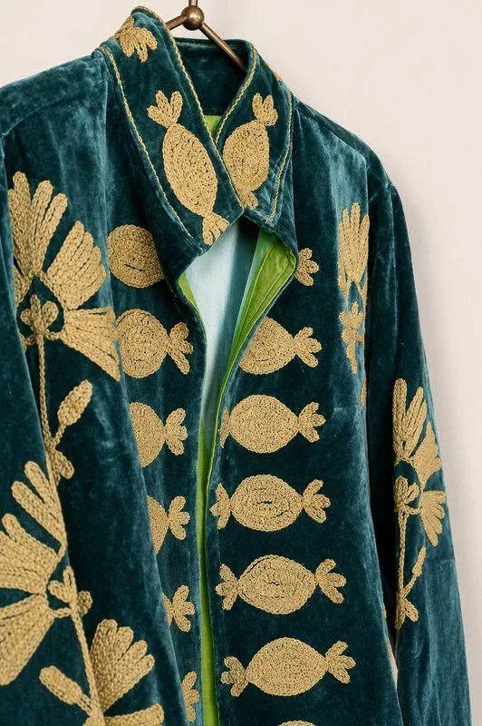 Saco Jaipur Velvet Verde