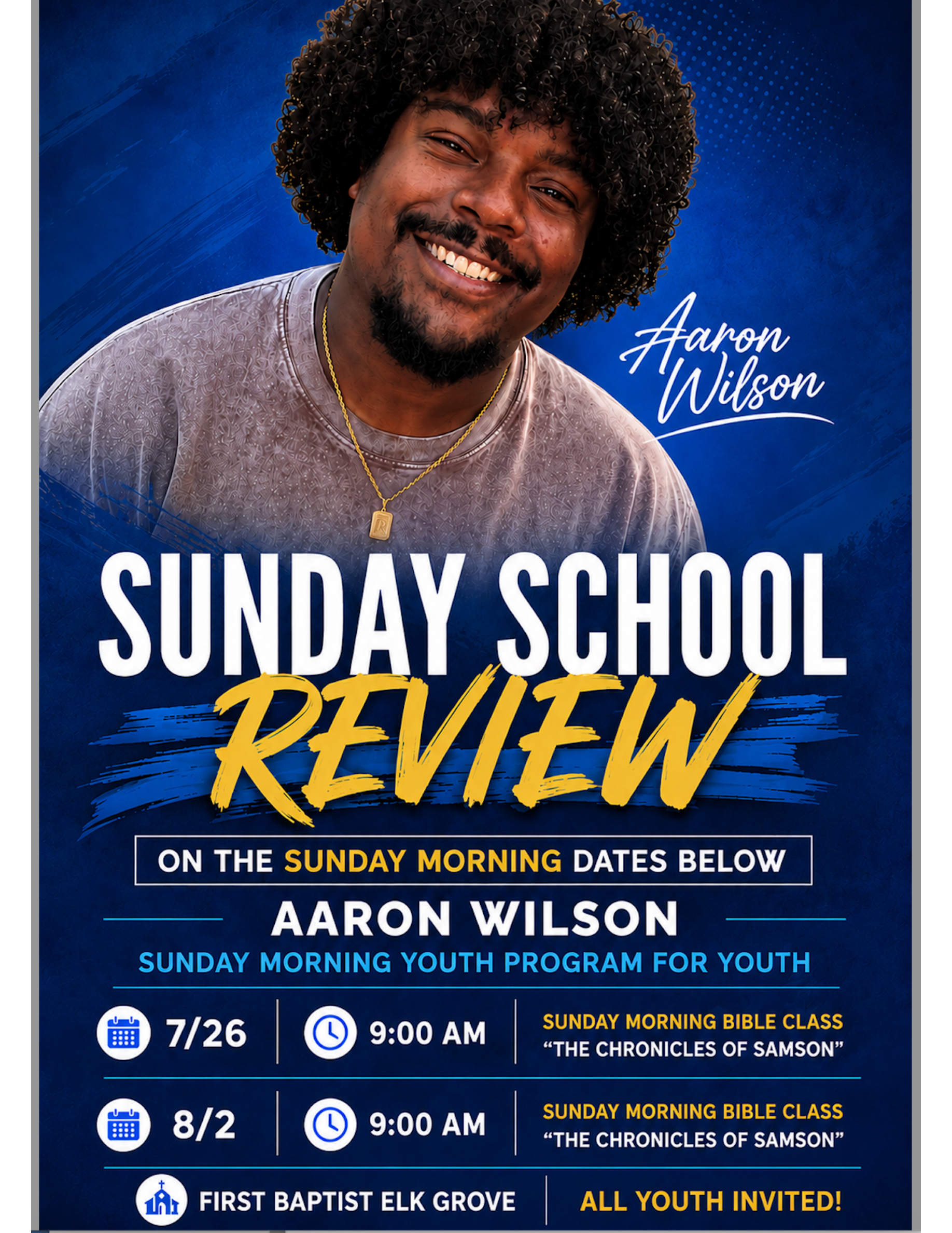 Sunday School Review Lead by Aaron Wilson