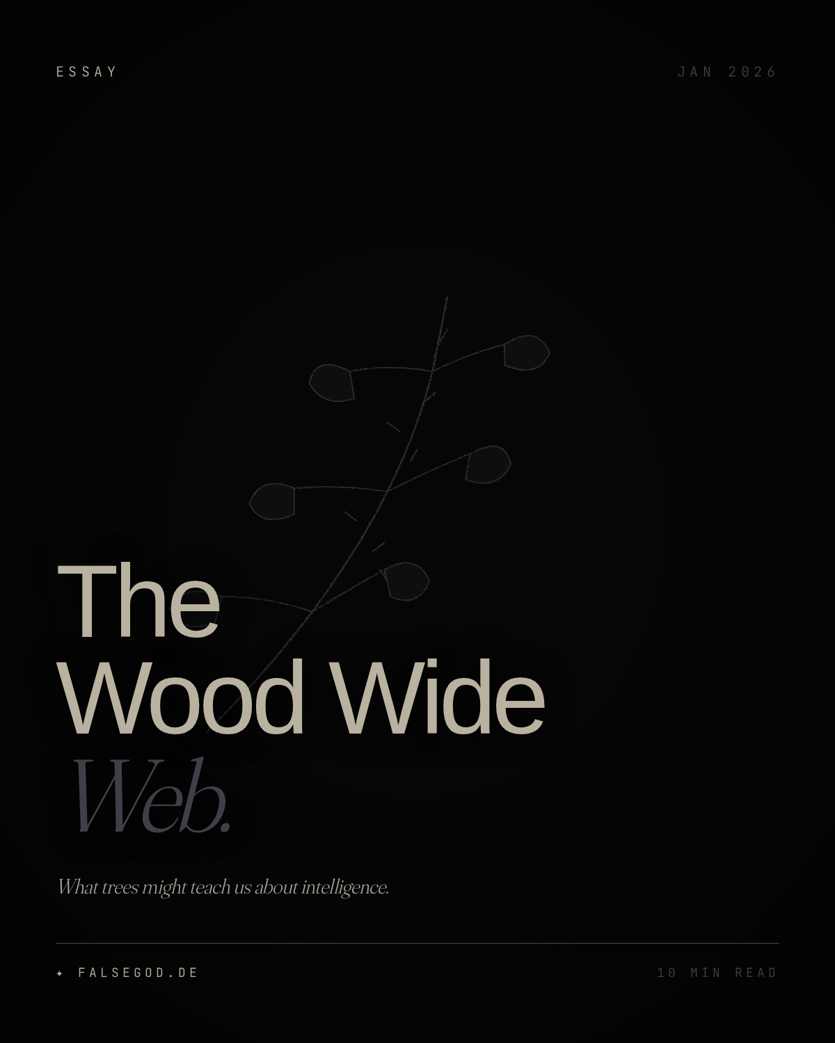 The Wood Wide Web: What Trees Might Teach Us About Intelligence