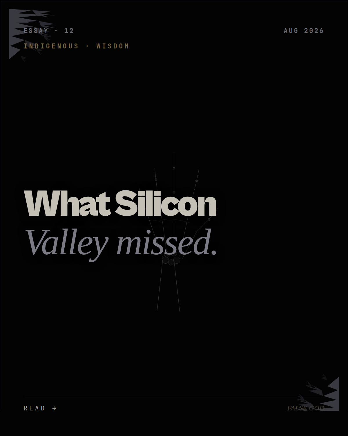 What indigenous cosmologies see that Silicon Valley missed