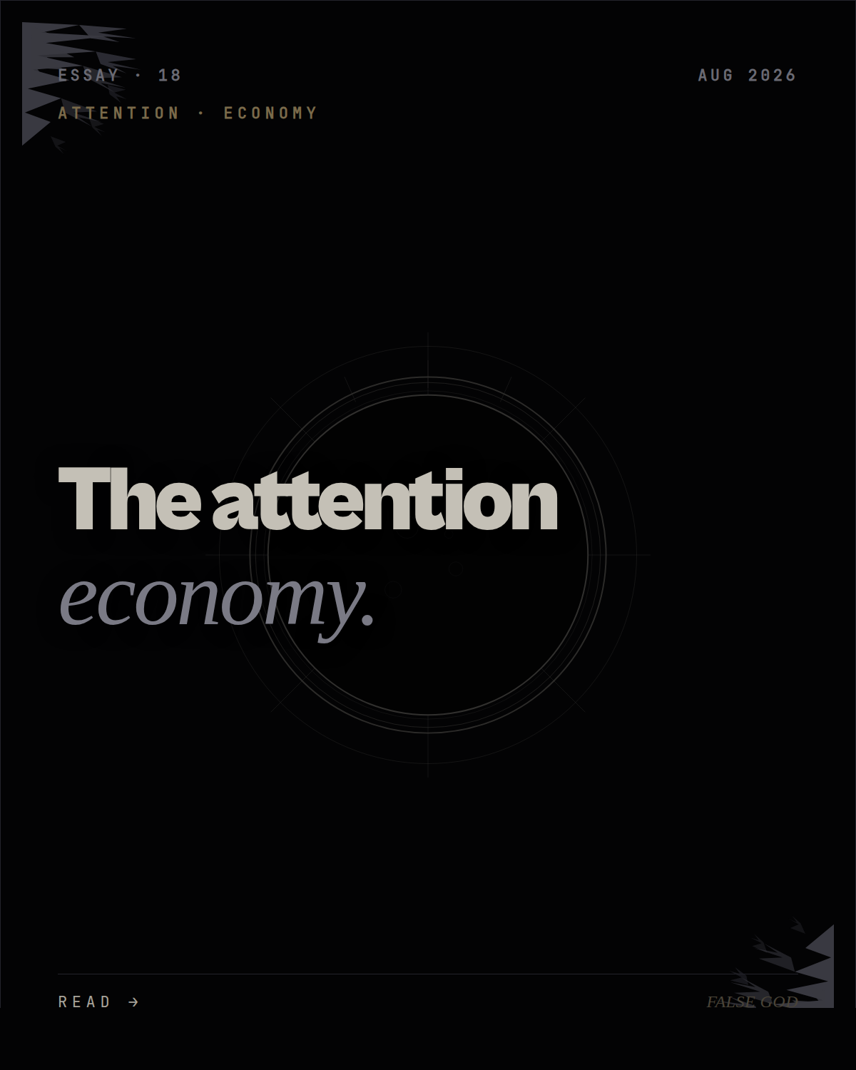 The attention economy is eating consciousness