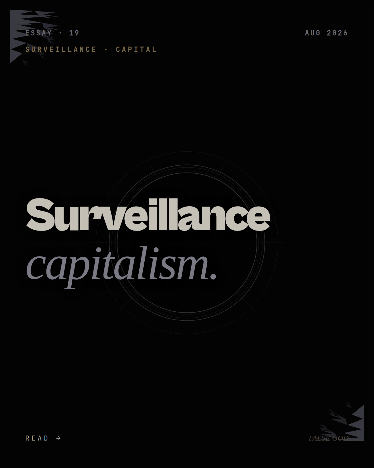 Surveillance capitalism in 2026. The concrete infrastructure