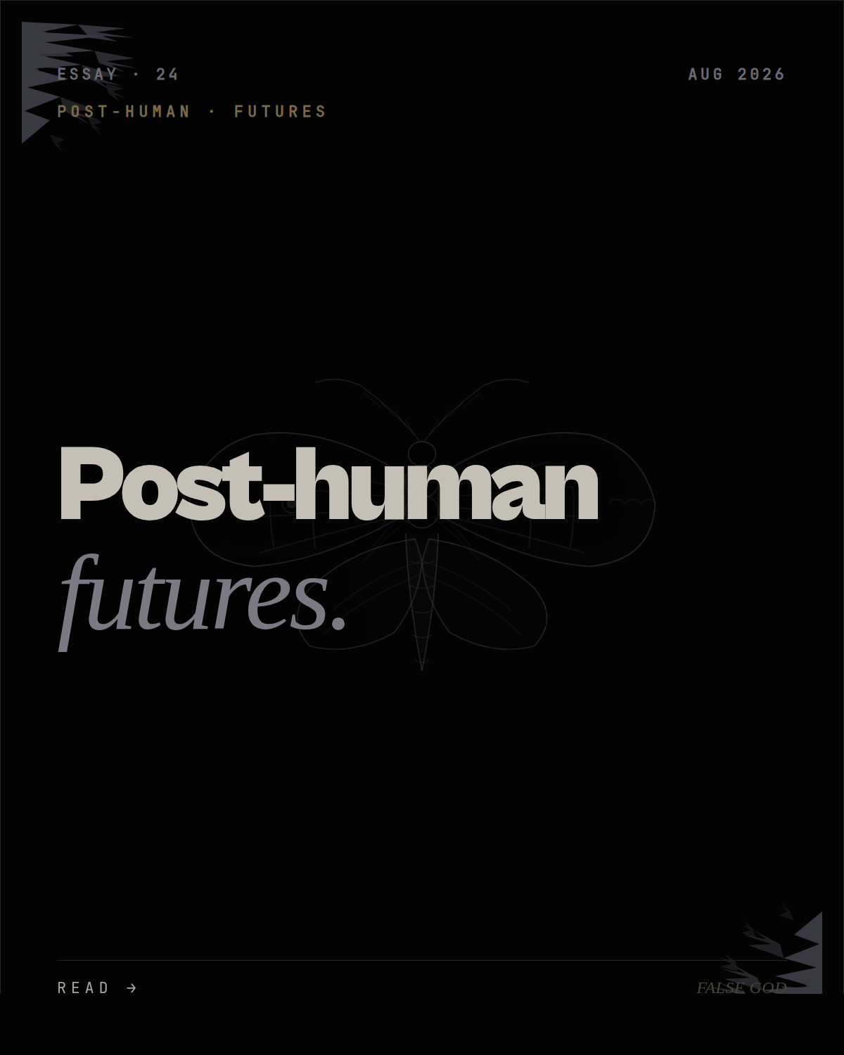 Post-human futures. Three scenarios I can actually believe