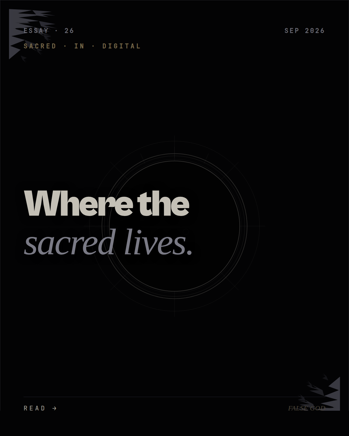 Where does the sacred live in the digital age