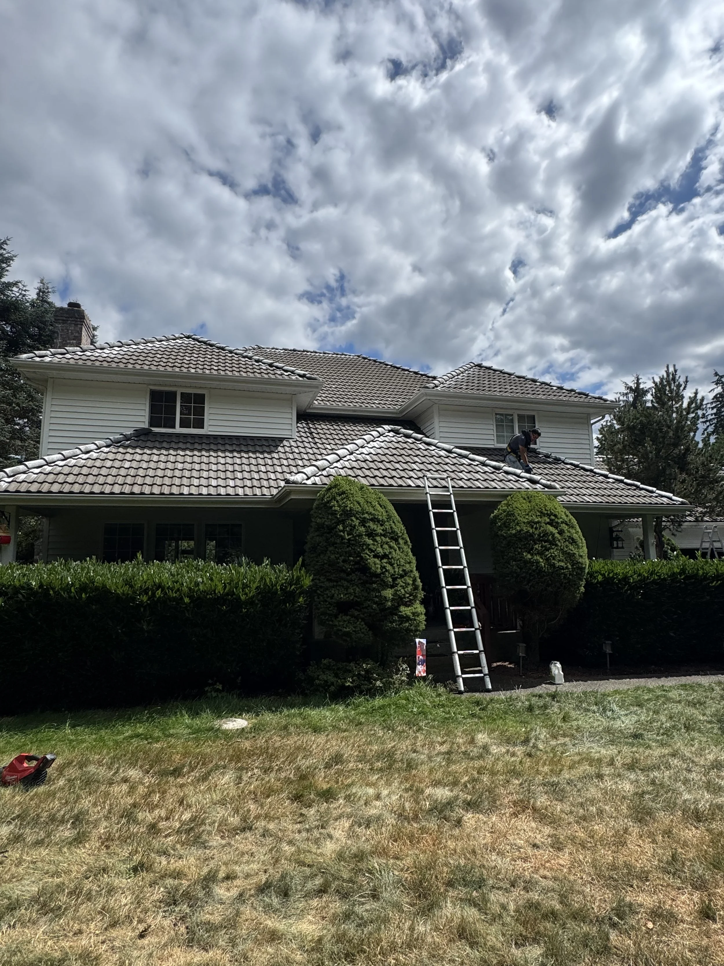 Tile Roof Soft Wash- Enumclaw