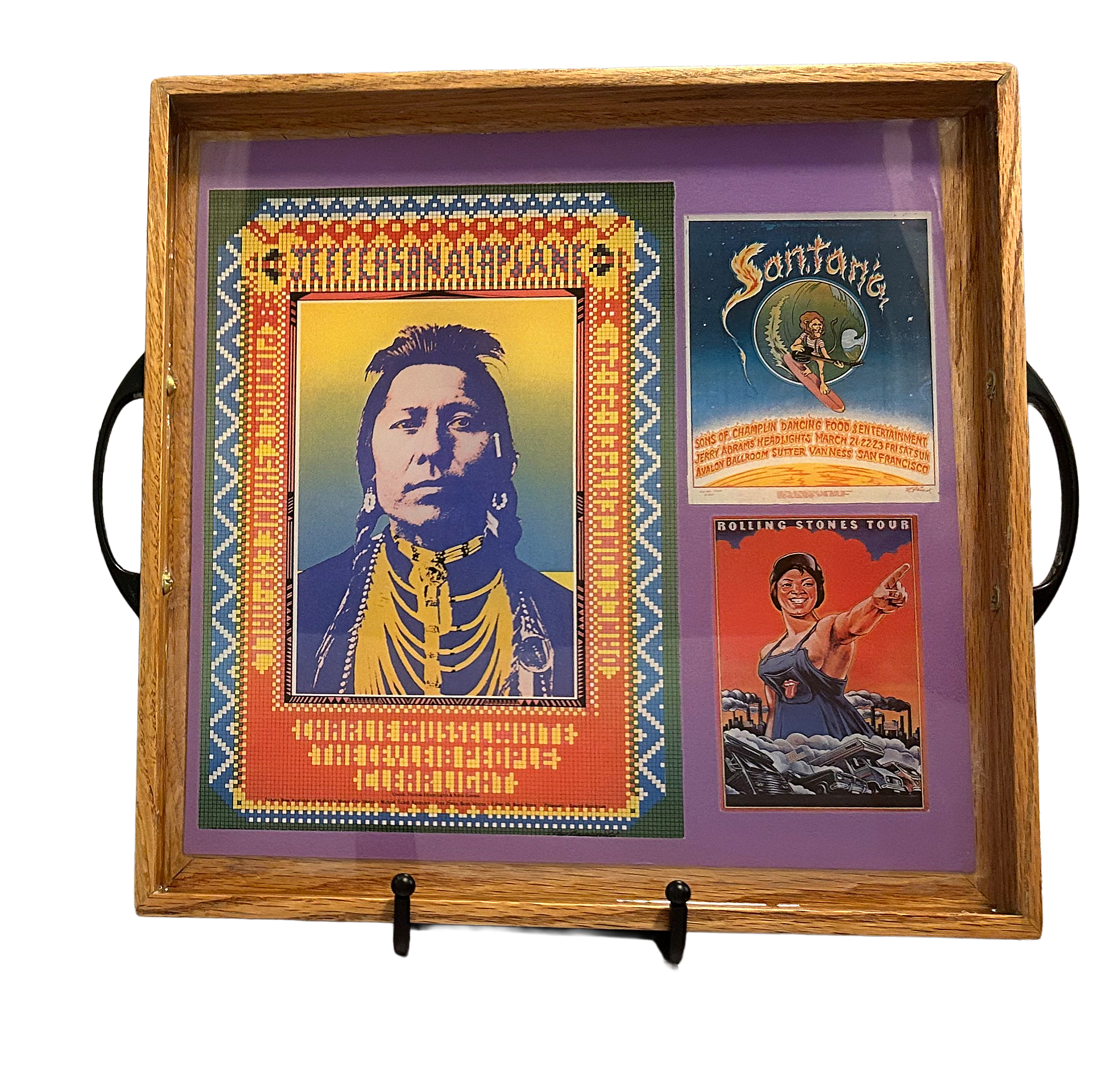Airplane, Santana, Rolling Stones Concert Posters Tray
