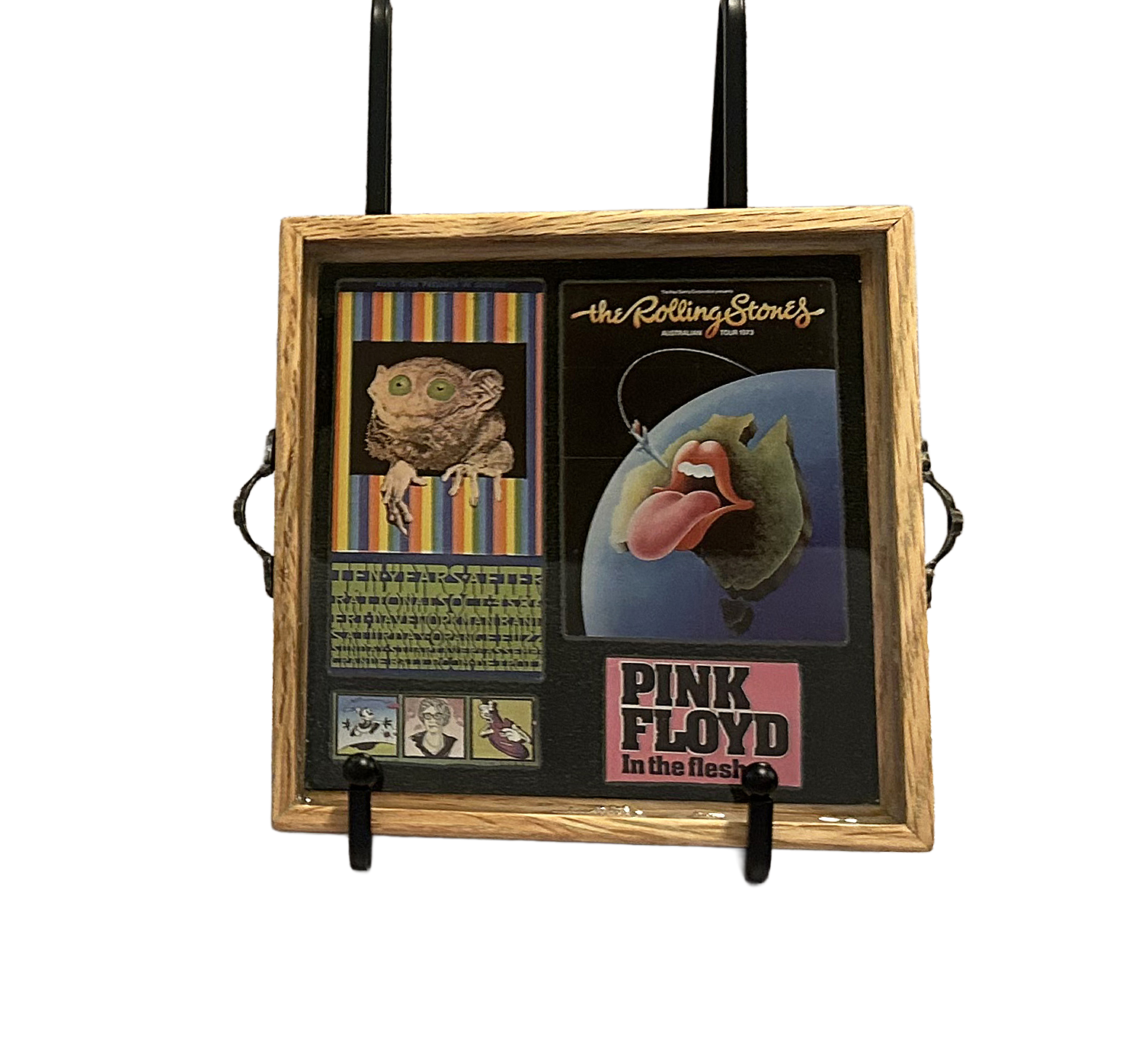 Pink Floyd, Stones Concert Poster Collage Tray