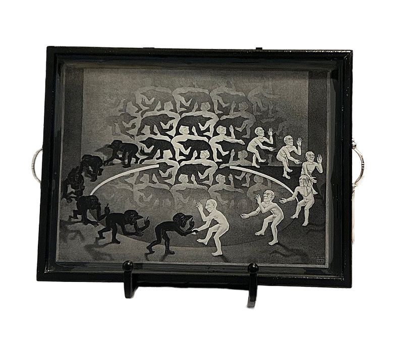 "Ebony and Ivory" Escher Tray