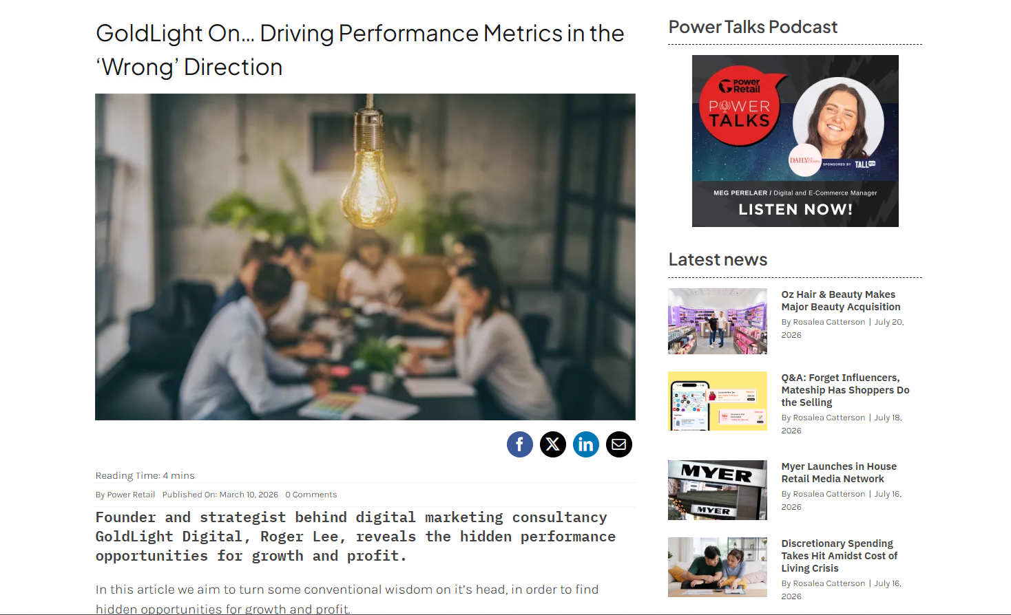 Driving Metrics in the ‘Wrong’ Direction