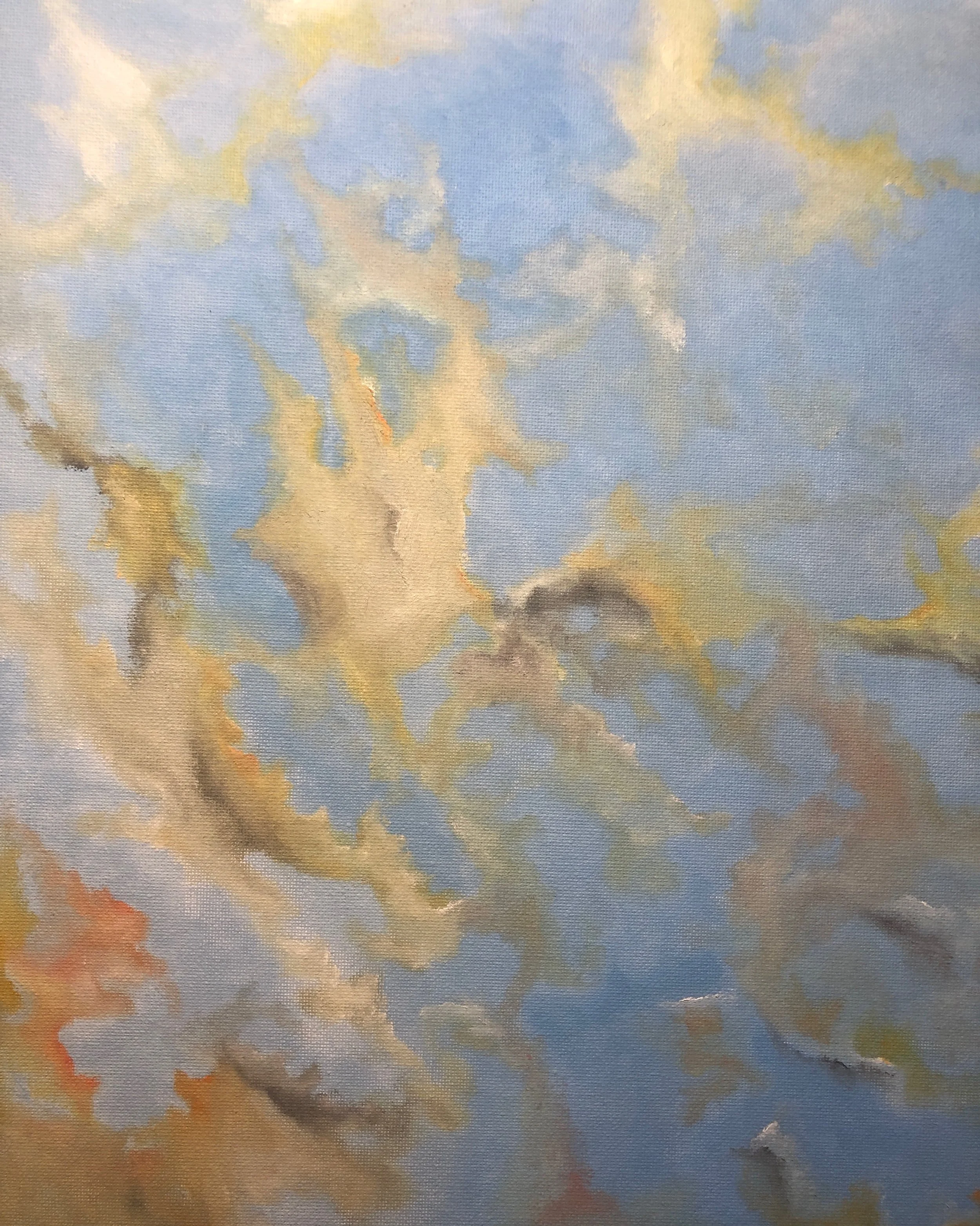 cloud study No. 5, oil on canvas