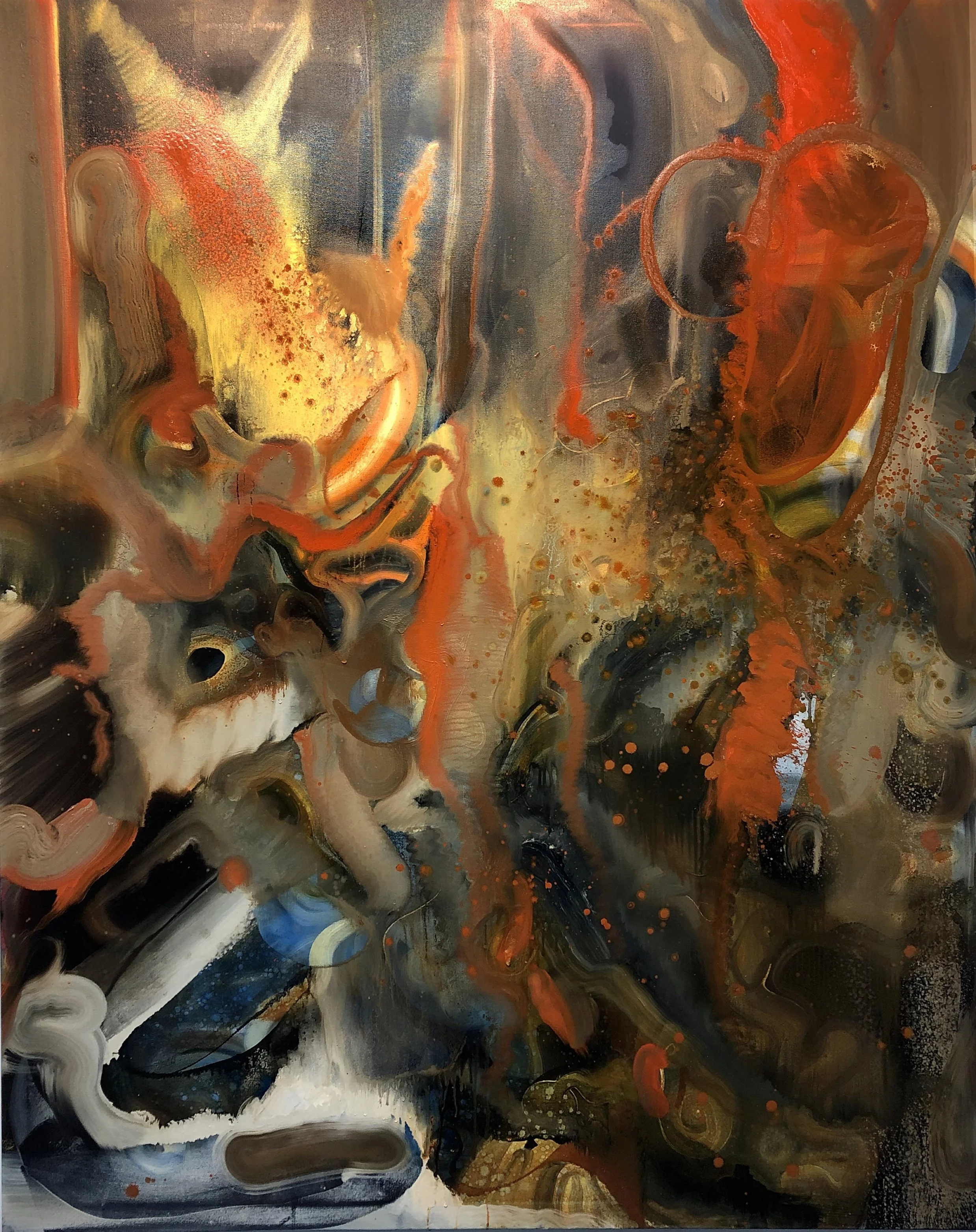 “Lore of Curiosities”  | 
Oil on canvas | 
60” x 48”