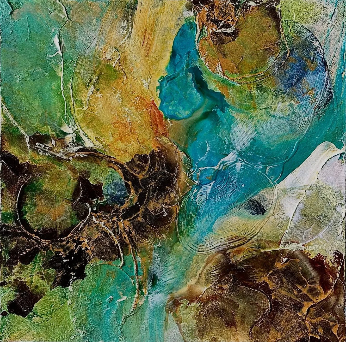 &ldquo;Through the Firmament&rdquo; 
10x10in
Mixed Media on cradled wood panel 

This is the second piece of a series of four works for the &ldquo;Smallz&rdquo; show exhibition @brassworksgallery coming soon! 
.
.
.
.
.
.
.
.
#abstractart #artist #ar