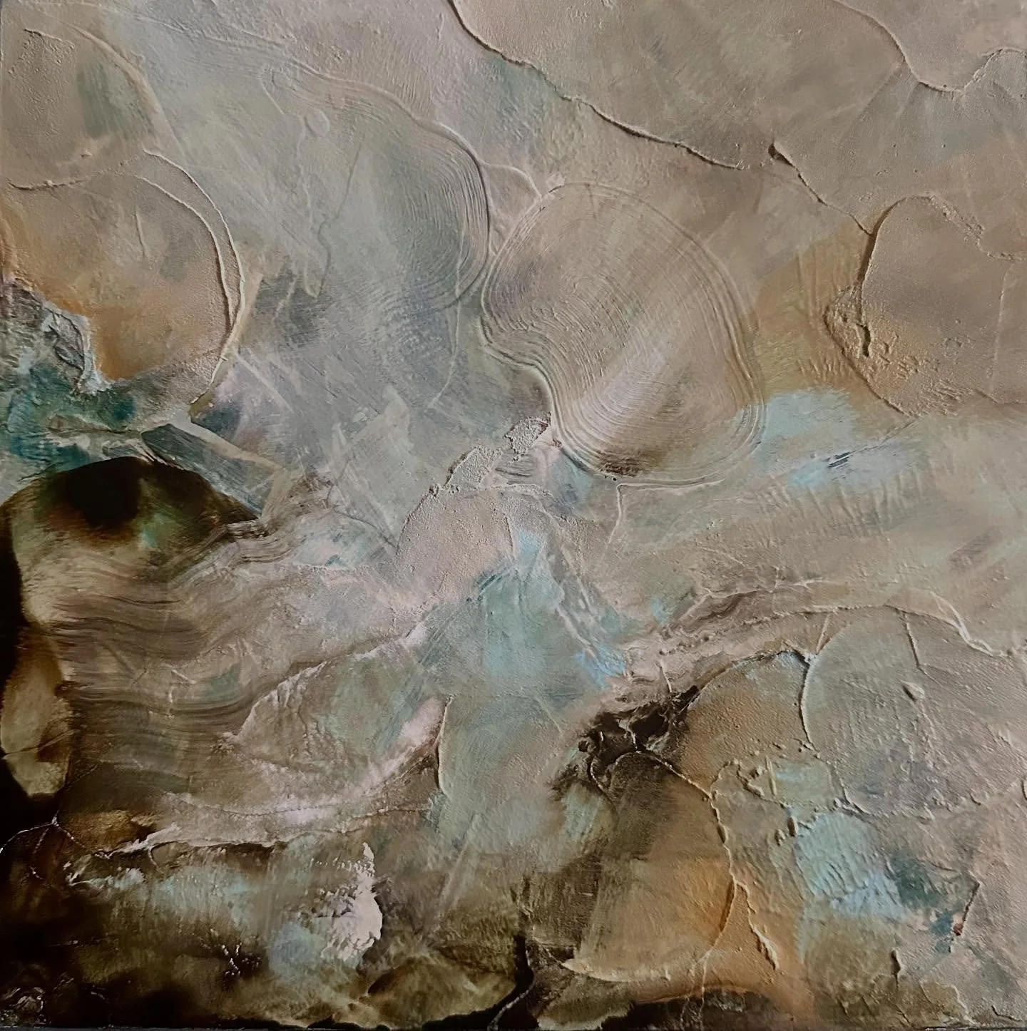 &ldquo;The Midst&rdquo;
10x10 in
Acrylic, Gouache, Ink,Gesso on cradled wood panel

More WIP for the Smallz Show @brassworksgallery coming up in January! 

.
#abstractartist #abstractpainting #modernart #contemporarypainting #contemporaryartist #artg