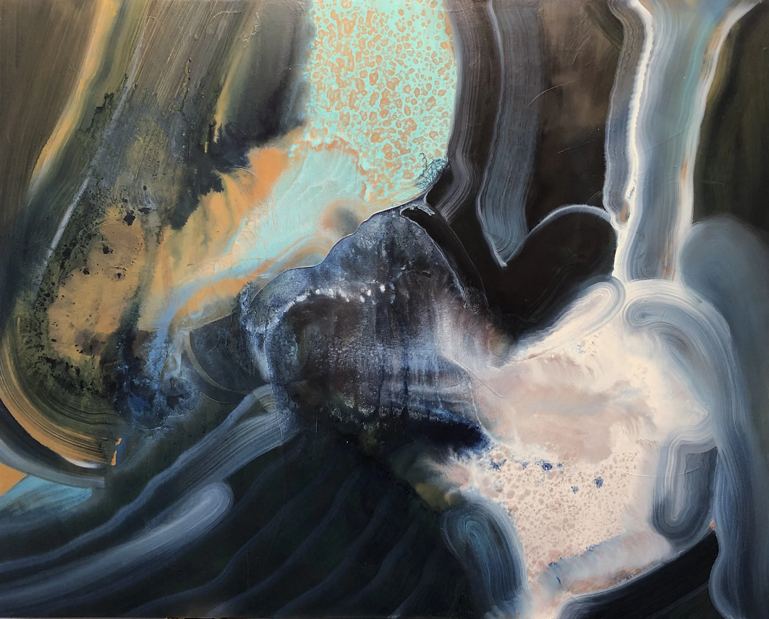 “Ocean’s Eclipse” | 
Oil on canvas | 
 60” x 48”