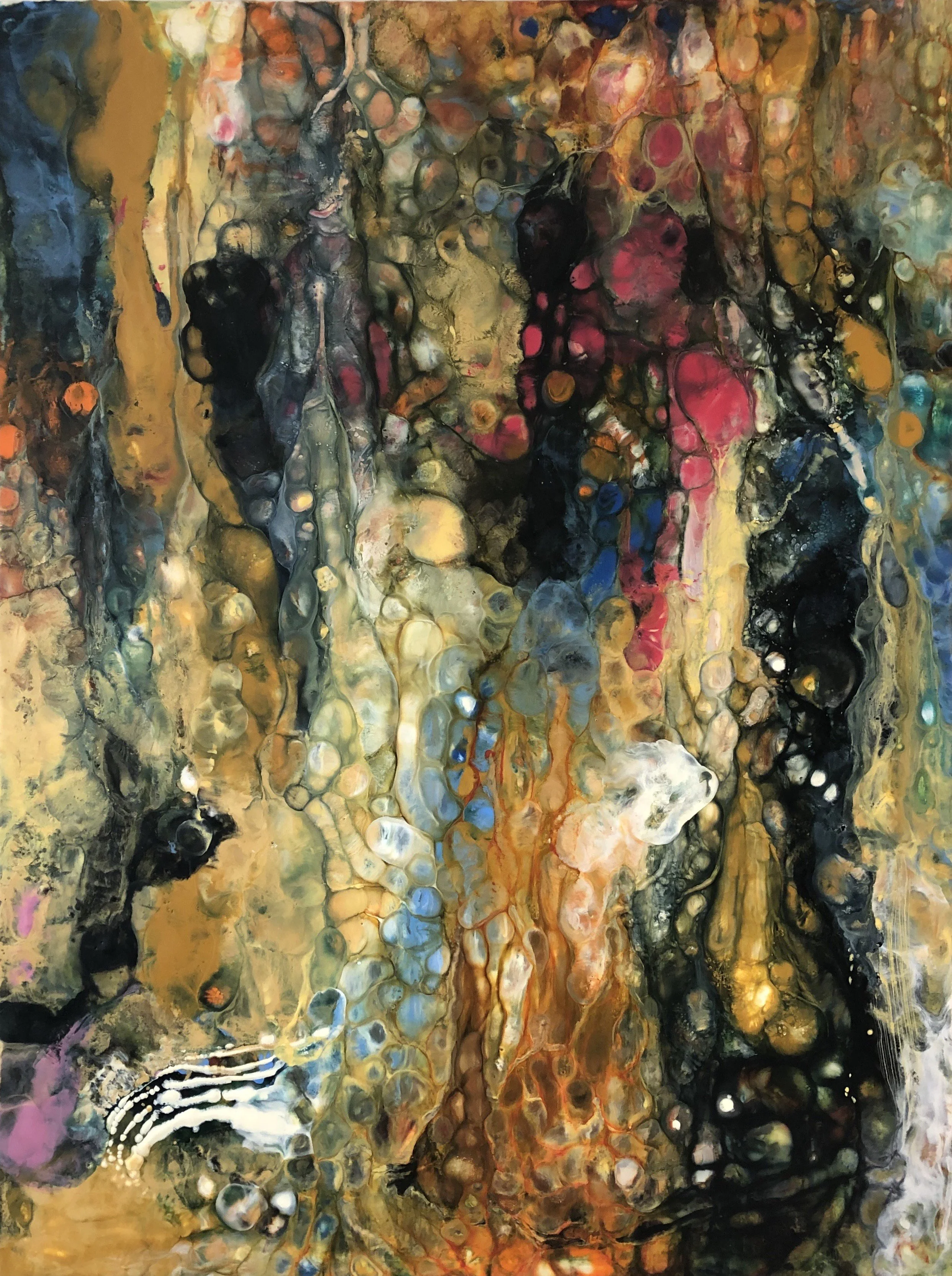 “Translating Twilight” (SOLD) | 
Encaustic and oil on wood panel | 
36”x48”