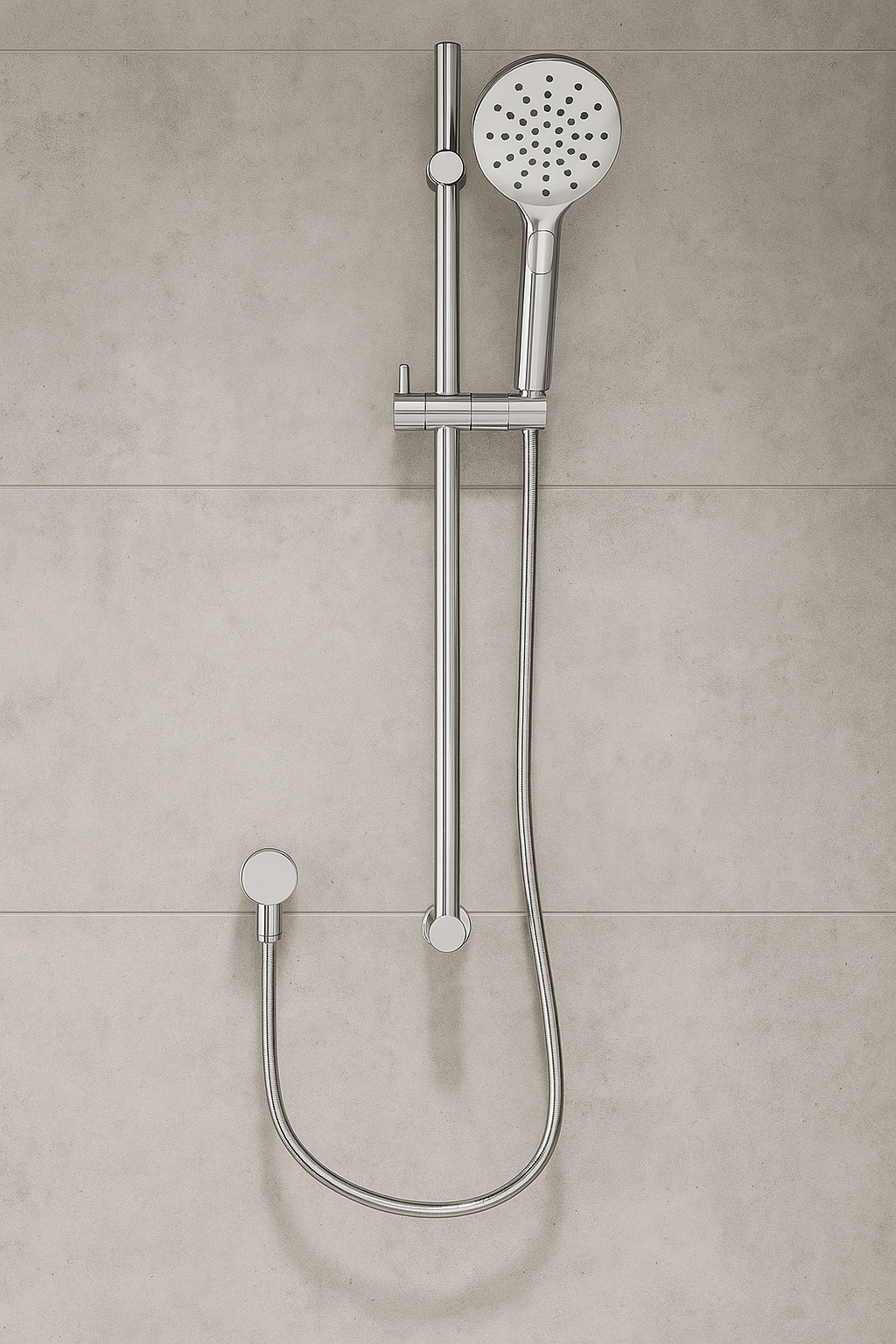 Murcia 3 Function Shower On Rail Chrome