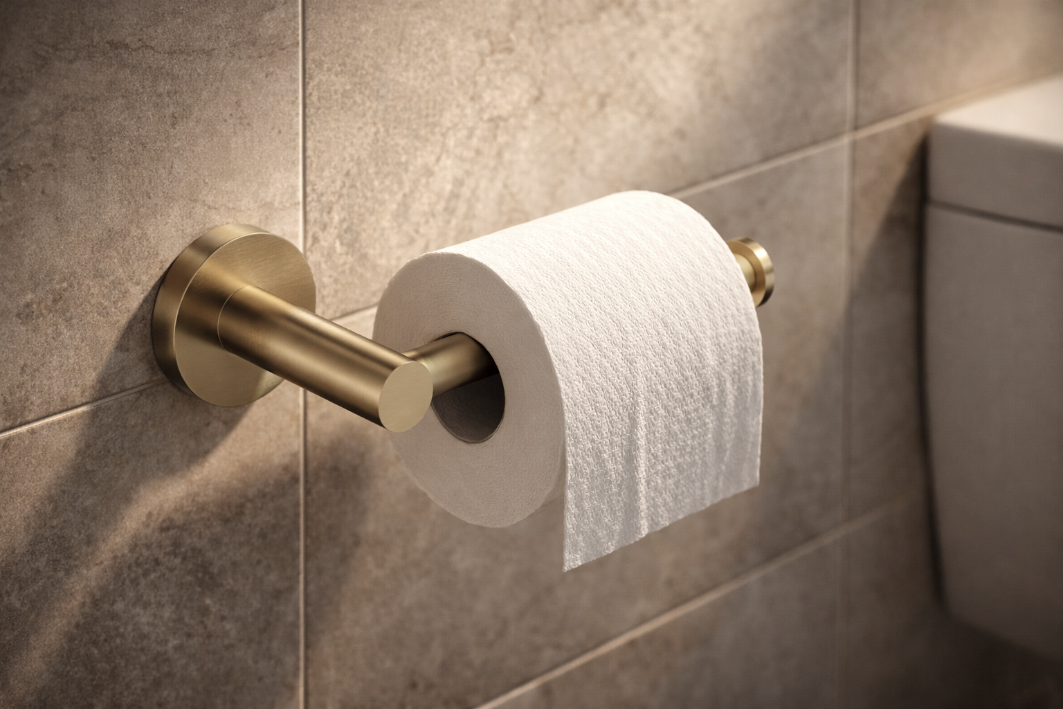 Lucito Toilet Roll Holder Brushed Brass