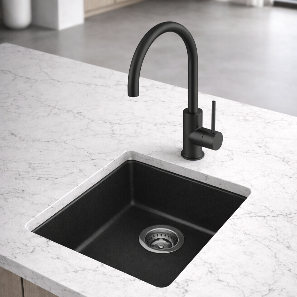 Forio+Quartz+Small+Single+Bowl+Black+Installed+in+Kitchen+Bathroom+Deals.png