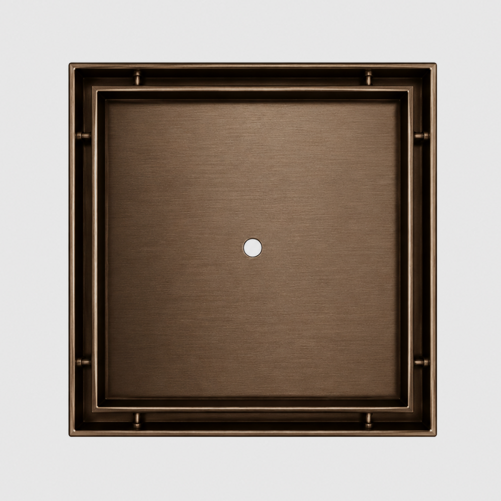 Neston Square Tile Insert Grate Brushed Bronze Top View.png