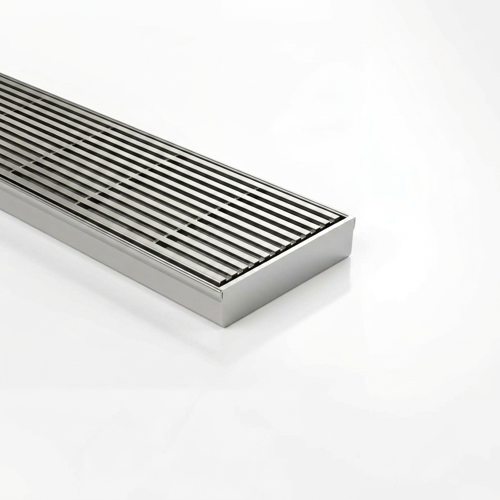 Neston Linear Wedge Wire Drain Brushed Stainless Steel Kit 2000mm