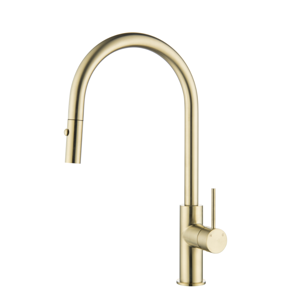 Lucito Gooseneck Pulll Out Spray Sink Mixer Brushed Brass.png