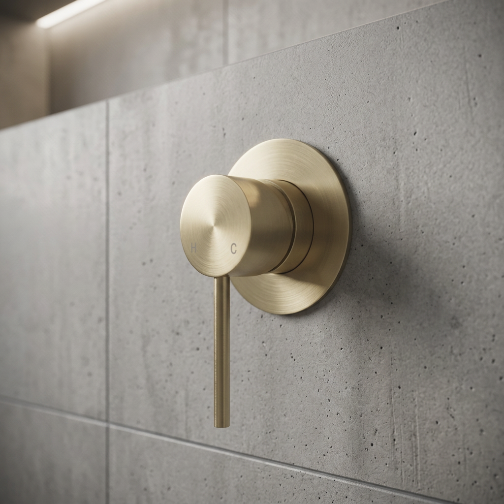 Lucito Wall Mixer Brushed Brass