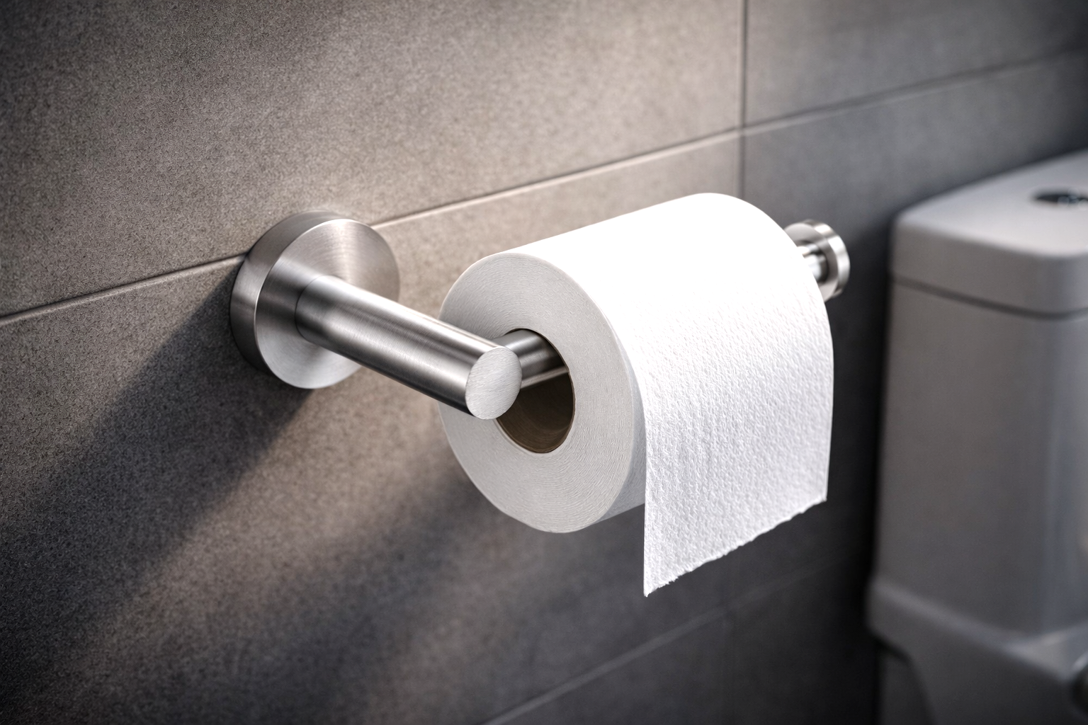 Lucito Toilet Roll Holder Brushed Stainless