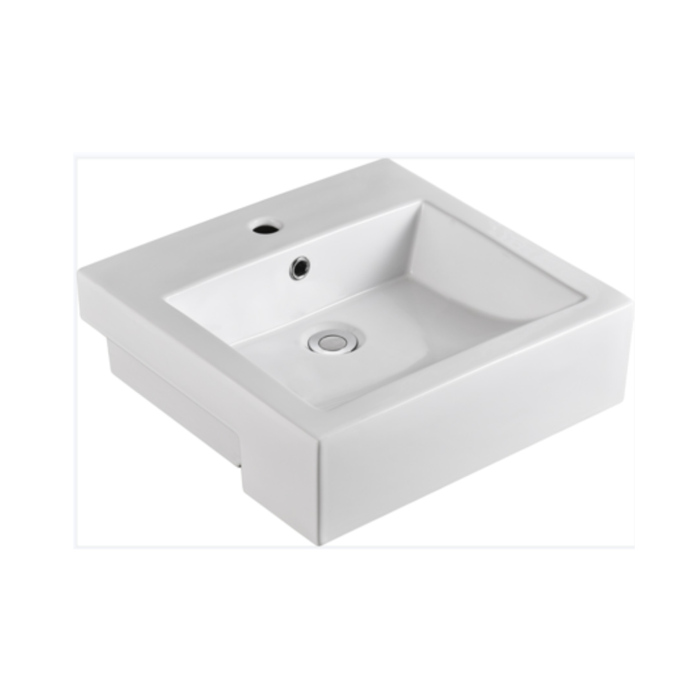 Square Semi Recessed Basin One Taphole White.png