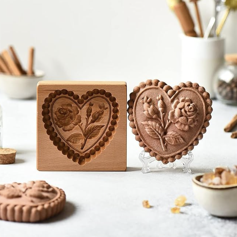 Wooden cookie mold
