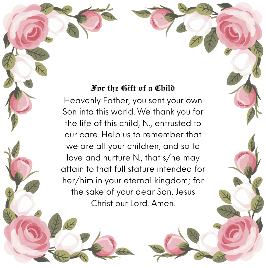 For the Gift of a Child Prayer