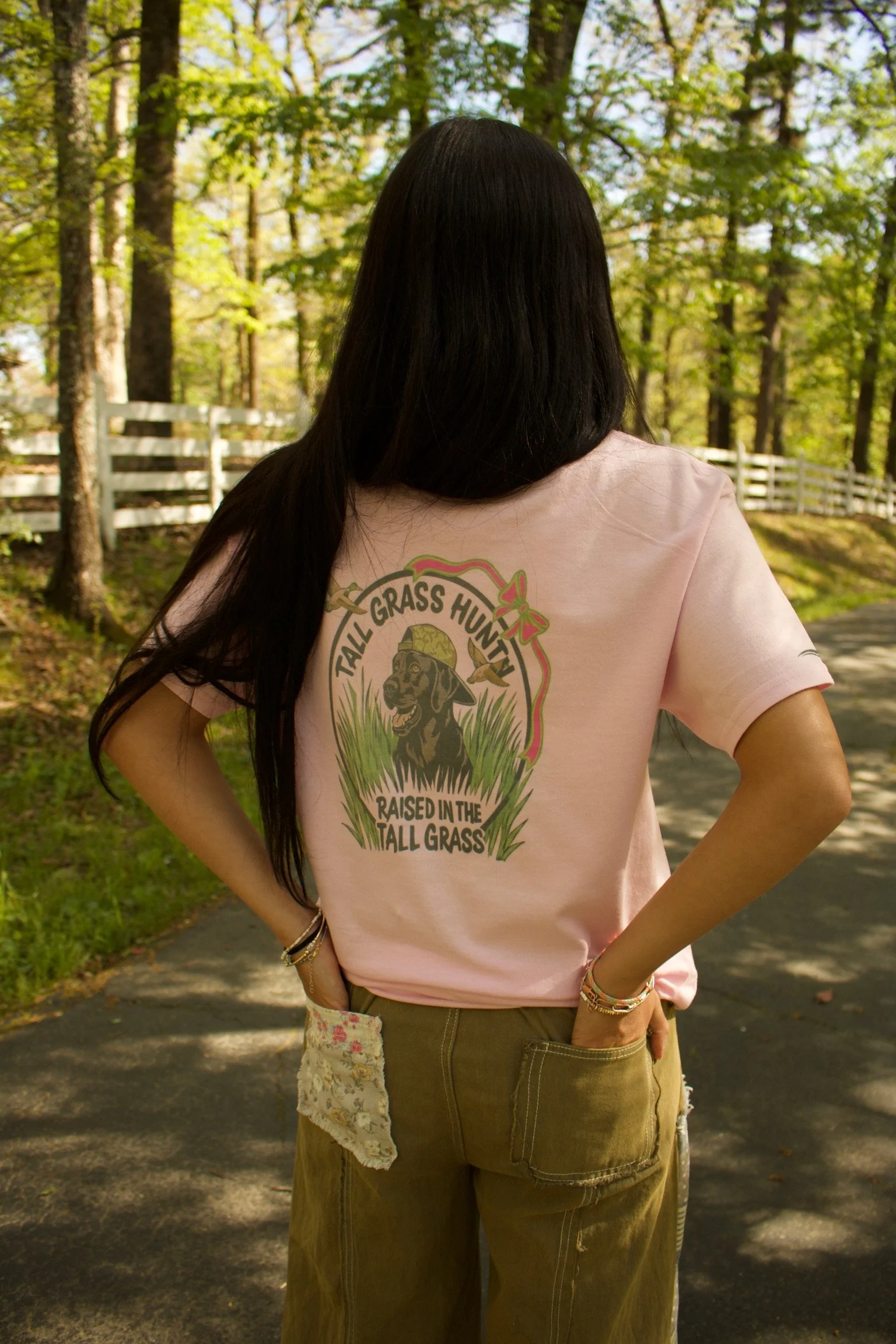 RAISED IN THE TALL GRASS BOW TEE SHIRT