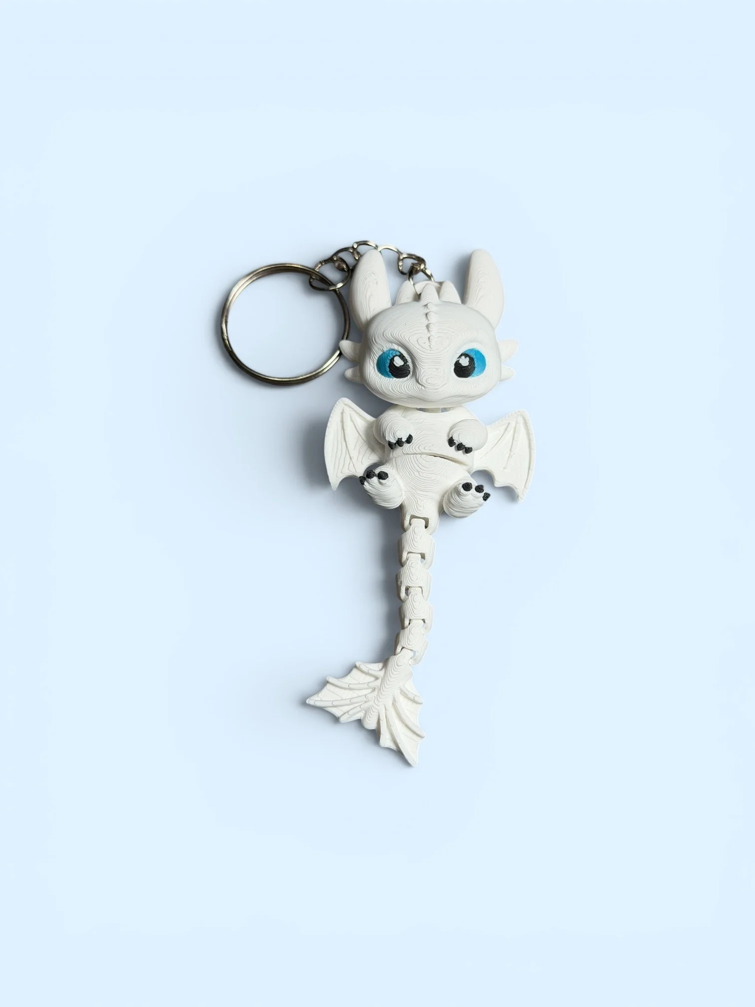 Light Fury Dragon Flexi Keychain