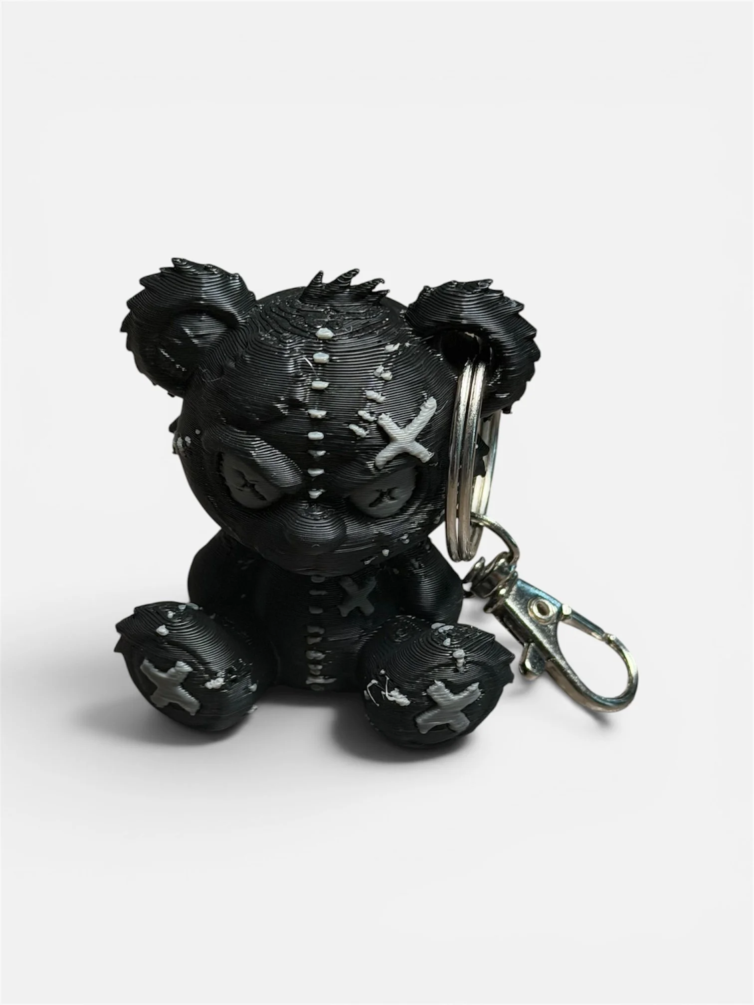 Gothic Teddy Bear Keychain