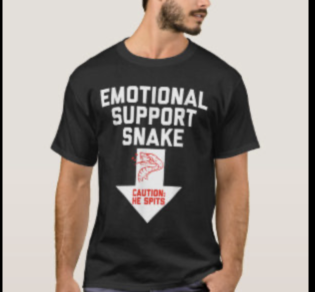 Emotional Support Snake T-Shirt